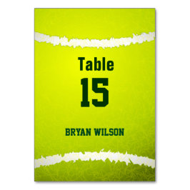 Sport Tennis Thema Personalisierte Tischnummern