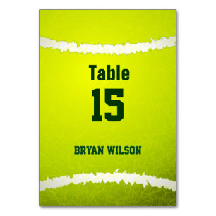 Sport Tennis Thema Personalisierte Tischnummern