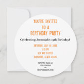 Sport-Thema-Basketball-Party Einladung (Rückseite)