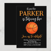 Sport Thema Spiel Basketball Geburtstag Einladung (Vorne/Hinten)