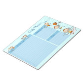 Sport Thema Tagesplaner Notizblock (angewinkelt)