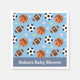 Sport-Themen-Baby-Shower-Partyartikel Serviette