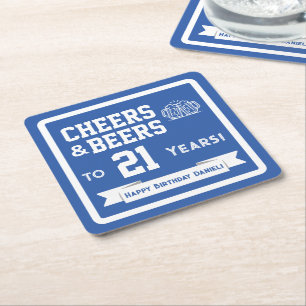 Sport-Themen-Biere und Prost zum Geburtstag Party Rechteckiger Pappuntersetzer