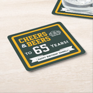 Sport-Themen-Biere und Prost zum Geburtstag Party Rechteckiger Pappuntersetzer