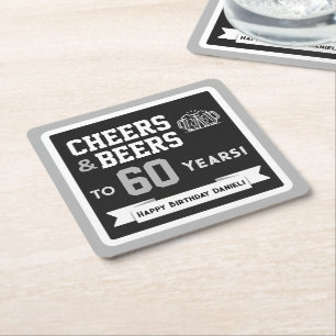 Sport-Themen-Biere und Prost zum Geburtstag Party Rechteckiger Pappuntersetzer