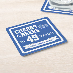 Sport-Themen-Biere und Prost zum Geburtstag Rechteckiger Pappuntersetzer