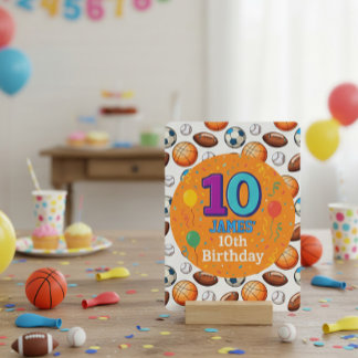 Sport-Themen-Einladung zum 10. Geburtstag Einladung