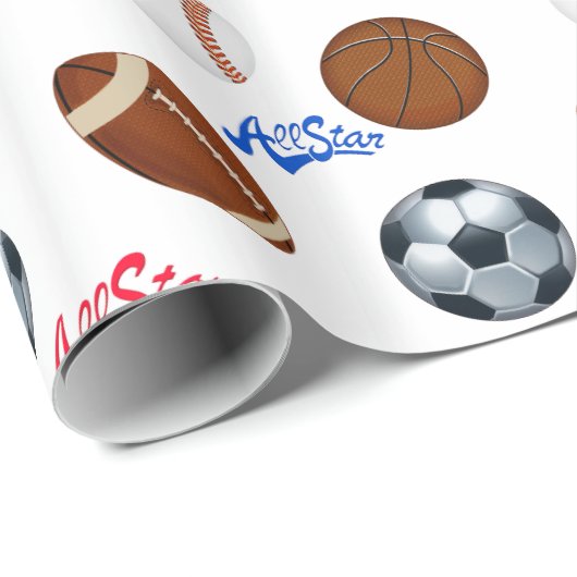 Sport - themenorientiert geschenkpapier (Rolleneckpunkt)