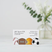 Sport - themenorientiert, weiße Visitenkarte (Stehend Vorderseite)