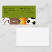 Sport - themenorientierte Visitenkarte (Vorne/Hinten)