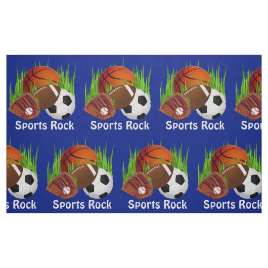 Sport - themenorientiertes Gewebe durch das Yard Stoff (Fat Quarter (45,7 x 55,9 cm))