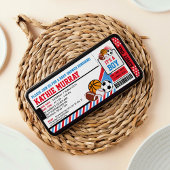 Sport Ticket Pass Kinderdusche Einladung