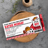 Sport Ticket Pass Kinderdusche Einladung