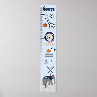 Sport & Tiere Wachstumsdiagramm Behalten auf 8x44! Poster