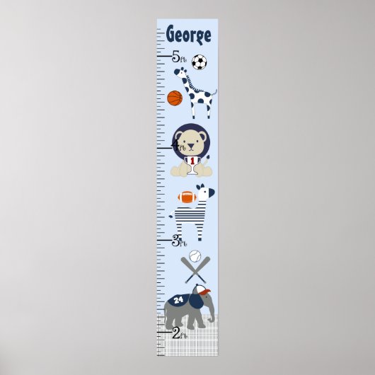 Sport & Tiere Wachstumsdiagramm Behalten auf 8x44! Poster (Vorne)