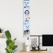 Sport & Tiere Wachstumsdiagramm Behalten auf 8x44! Poster (Heimbüro)