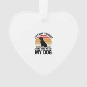 Sport treiben und mit meinem Hund abhängen Vintage Ornament