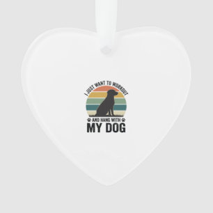 Sport treiben und mit meinem Hund abhängen Vintage Ornament