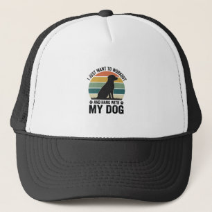 Sport treiben und mit meinem Hund abhängen Vintage Truckerkappe