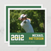 Sport-Typ-Foto-Abschluss-Party GEWOHNHEIT Einladung (Vorne/Hinten)