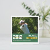 Sport-Typ-Foto-Abschluss-Party GEWOHNHEIT Einladung (Stehend Vorderseite)