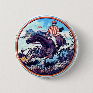 Sport und Spiele Fox Hunt Vintages Buchcover Button