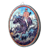 Sport- und Spielejagd Vintages Buchcover Dartscheibe (Vorderseite rechts)