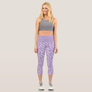 Sport- und Sportwortsalat Lavender Capri Leggings