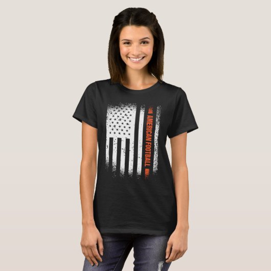 Sport Us Flag American Football 4 T-Shirt (Vorne ganz)