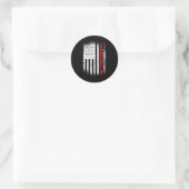 Sport Us Flag Dodgeball 2 Runder Aufkleber (Tasche)