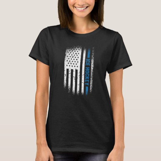 Sport Us Flag Eishockey Premium_5 T-Shirt (Vorderseite)