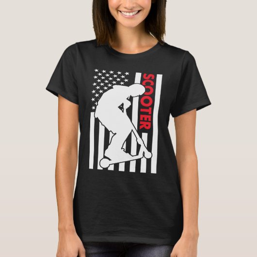 Sport Us Flag Scooter 1 T-Shirt (Vorderseite)