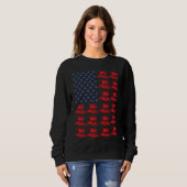 Sport-Us-Flaggen-Sprint-Auto-Racing 5 Sweatshirt (Vorne ganz)