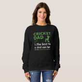 Sport-Vater-Definition Cricket Premium Sweatshirt (Vorne ganz)