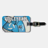 Sport Volleyball 🏐 - Baby Blue Gepäckanhänger (Vorderseite horizontal)