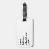 Sport Volleyball 🏐 - Lila, weiß, schwarz Gepäckanhänger (Rückseite vertikal)