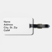 Sport Volleyball 🏐 - orange, blau und weiß Gepäckanhänger (Rückseite horizontal)