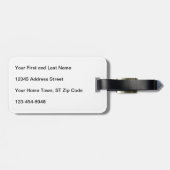 Sport Volleyball 🏐 - orange, weiß, schwarz Gepäckanhänger (Rückseite horizontal)