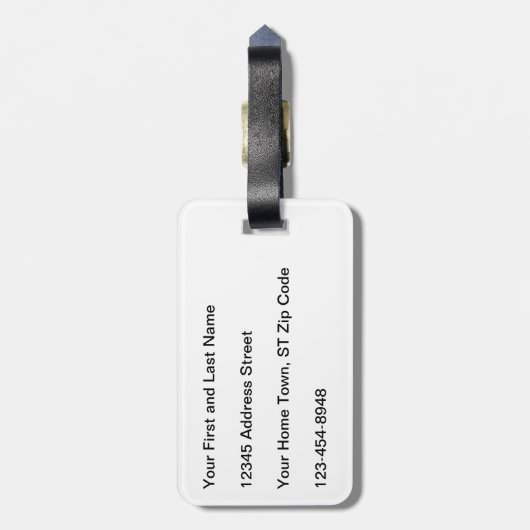 Sport Volleyball 🏐 - Rot, Weiß und Blau Gepäckanhänger (Rückseite vertikal)