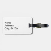 Sport Volleyball 🏐 - Schwarze und goldene Gepäckm Gepäckanhänger (Rückseite horizontal)