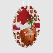 Sport-Weihnachtsbasketball Ornament (Vorderseite)