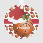 Sport-Weihnachtsbasketball Ornament (Rückseite)