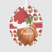Sport-Weihnachtsbasketball Ornament (Vorderseite)