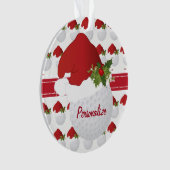 Sport-WeihnachtsGolfball Ornament (Vorderseite)