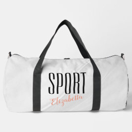 Sport White Gray Moderne Gym Tasche