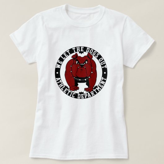 Sport Wir Ließ die Hunde aus sportlichen Bulldogge T-Shirt (Design vorne)