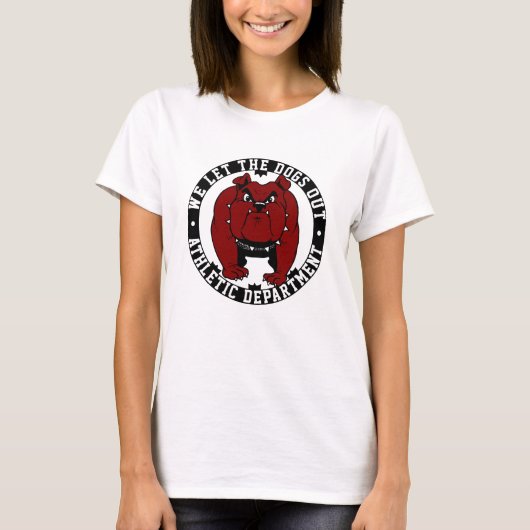 Sport Wir Ließ die Hunde aus sportlichen Bulldogge T-Shirt (Vorderseite)