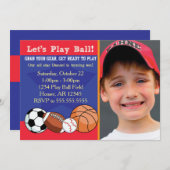Sport zum Geburtstag Einladung (Vorne/Hinten)