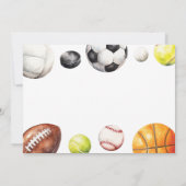 Sport zum Geburtstag Foto Einladung (Rückseite)