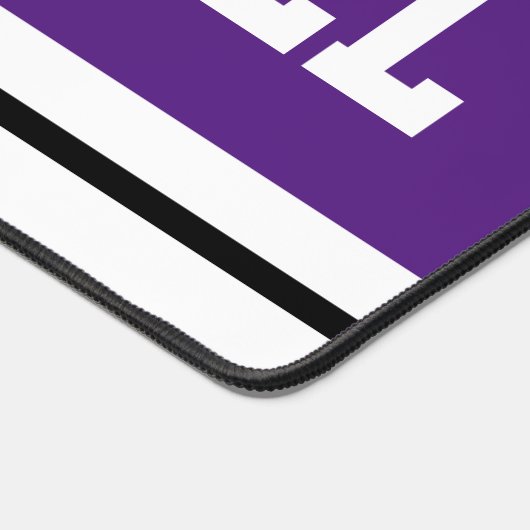Sportaktivitäten Lila Schwarz-weiße Racing Streife Schreibtischunterlage (Ecke)
